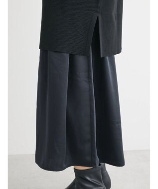 Green Parks ＳＥＴ２点　ニットチュニック＋キャミワンピース Black