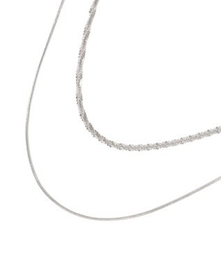AMERICAN HOLIC 【ステンレス】モールライクチェーン２連ネックレス Silver