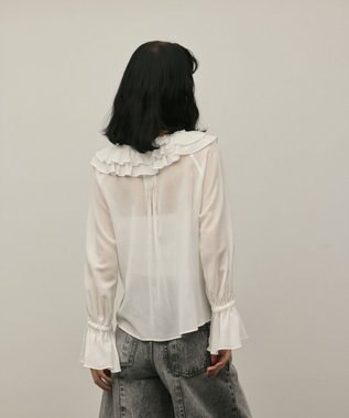 GRACE CONTINENTAL フリルブラウス ホワイト