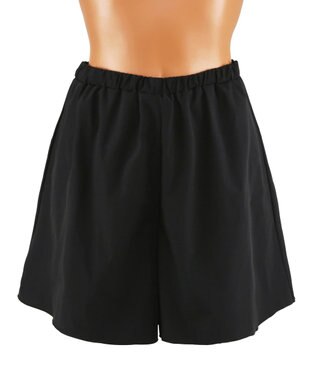 San-ai Resort（三愛水着楽園） 【UPF50＋】　パフスリーブキュロット3点セット　9M・11L　【San-ai Resort（サンアイリゾート）】 ベージュ×ブラック