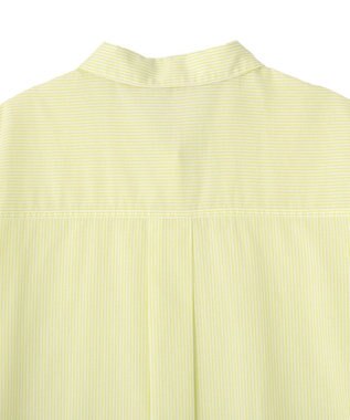 Green Parks ＵＶカットシャツワンピース Stripe Yellow