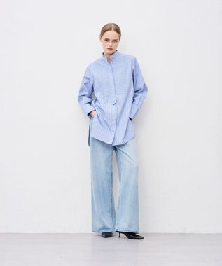 uncrave THOMAS MASON ドレスシャツ ブルーストライプ