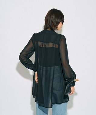 YECCA VECCA 【archive】フリルボウタイブラウス Black