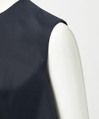 23区 【R(アール)】ライトダブルクロス オーガンジー コンビブラウス ネイビー系