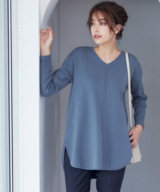 Tiaclasse 【新色追加・洗える】ラウンドヘムニットチュニック