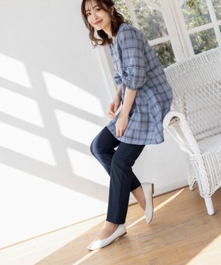 Tiaclasse 【日本製・洗える】穿き心地抜群のシェルタリングドライパンツ ネイビー