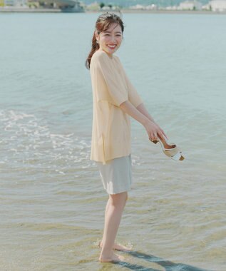 Tiaclasse 【新色追加】サラサラUVシアーニットドルマントップス エクリュ