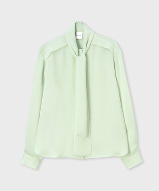 Paul Smith サテンボウタイ ブラウス ライトグリーン