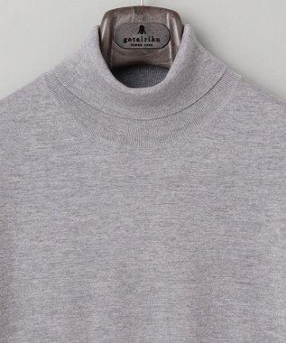 GOTAIRIKU 【家庭洗濯可能】イタリア糸 ハイゲージ タートルニット グレー系