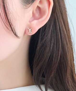 Phoebe 【金属アレルギー対応】クラシックバケットビジューセラミックピアス/ニッケルフリー（片耳） ゴールド