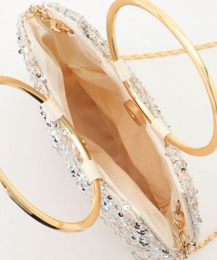 ANY SIS 【2WAY】リングメタルスパンコール ショルダーバッグ シルバー系