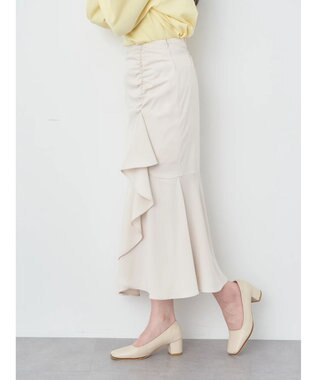 earth music&ecology 切り替えラッフルスカート Ivory