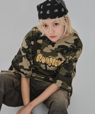 WEGO 【ユニセックス着用ITEM/MLサイズ展開】カモフラグラフィックT（SS） グリーン