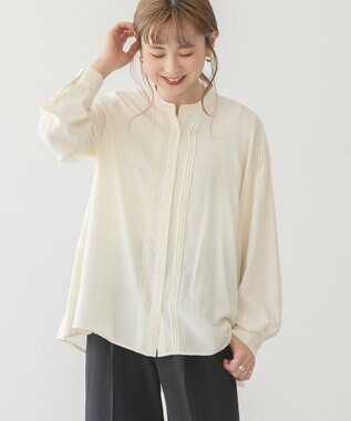 AMERICAN HOLIC サラックールタックブラウス Ivory