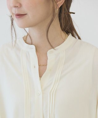 AMERICAN HOLIC サラックールタックブラウス Ivory