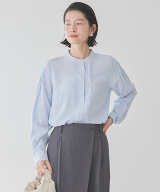 AMERICAN HOLIC サラックールタックブラウス Sax