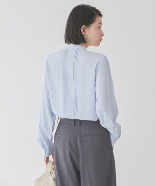 AMERICAN HOLIC サラックールタックブラウス Sax