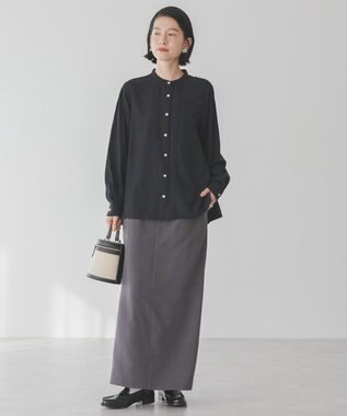 AMERICAN HOLIC サラックールタックブラウス Black