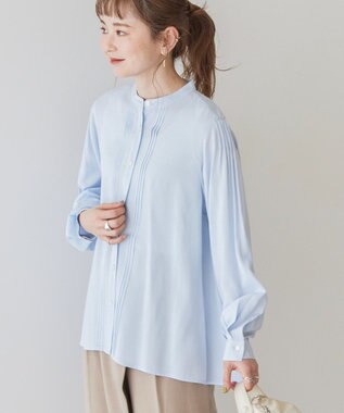 AMERICAN HOLIC サラックールタックブラウス Sax