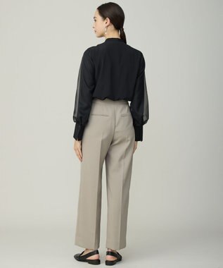 ICB L 【先行予約】 オーガンコンビシャーティング シアーレイヤードスリーブブラウス ブラック