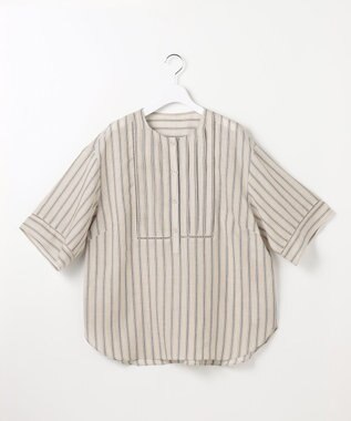 自由区 ナチュラルリネン ブラウス フラックス×バートン