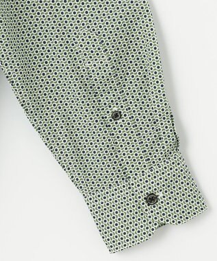 JOSEPH ABBOUD 【キングサイズ・オーガニックコットン使用】コットンプリント シャツ オリーブ系5