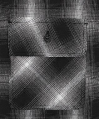 WEGO 【ユニセックス着用ITEM】グラフィックオンブレチェックシャツ（SS） ブラックチェック1