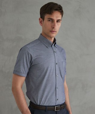 GOTAIRIKU 26年新作【吸汗速乾/接触冷感】ノードシールド BIZシャツ_スナップダウン ネイビー系8