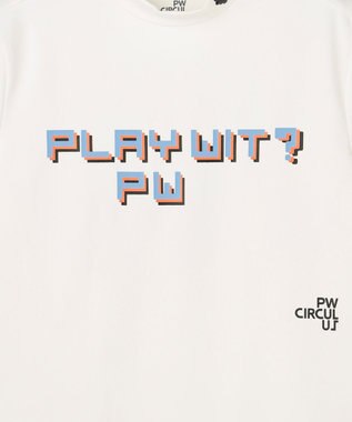 PW CIRCULUS 最新作！【WOMEN】 PIXEL GRAPHIC モックネックT  ゴルフウェア レディース ホワイト系