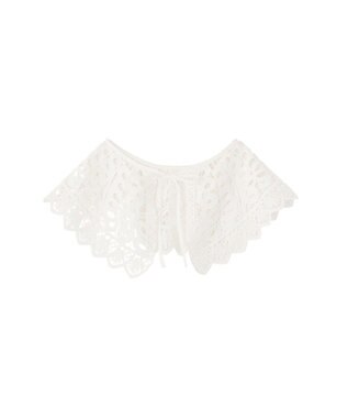 earth music&ecology レースつけ襟 Off White