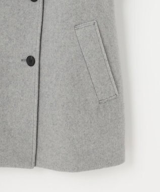 J.PRESS LADIES L Jackal 140sソフトメルトン Pコート ライトグレー系