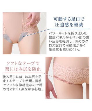 BRADELIS New York 【カヤビューティーラボ】レーシーハイウエストショーツ24 ローズベージュ