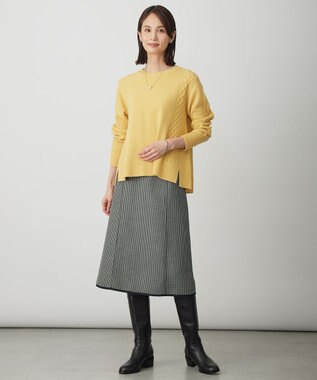 J.PRESS LADIES S 【リバーシブル】リバーチェック スカート グレー系