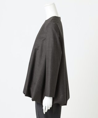 23区 【R(アール)】ウールトロストレッチ バルーン ブラウス グレー系