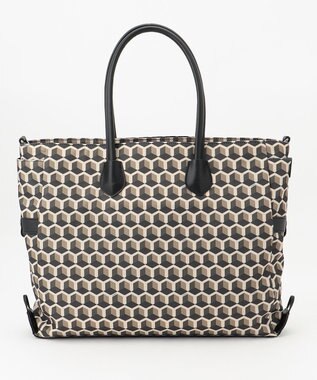 Y'SACCS キュービックモノグラム　2WAYトート　Mサイズ チョコ