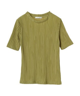 Green Parks プリーツ５分袖プルオーバー Light Green