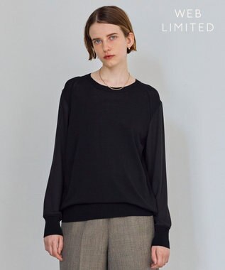 BEIGE， 【WEB限定・洗える】LECERF / ドッキングニットトップス Black