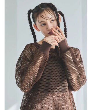 Green Parks ■ＥＳＣＡＲ　２ｗａｙメッシュプルオーバー Brown