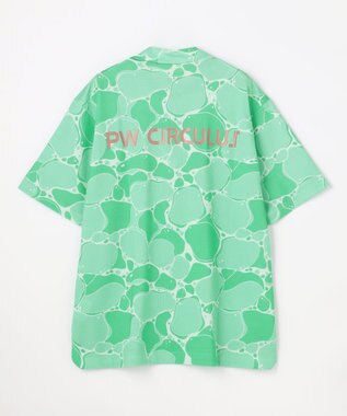PW CIRCULUS 【MEN】WATER SURFACE プリントモックネックT ゴルフ ピーコックグリーン系5
