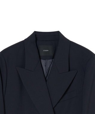 JOSEPH 【WEB＆OUTLET限定】テイラーウールブレンド　ダブルブレストジャケット Navy