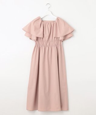 Feroux 【洗える】ラッフル ワンピース ピンク系