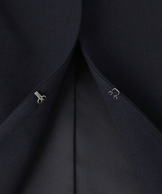 J.PRESS LADIES L 【洗える】T/Rアルガンシルク ノーカラー ジャケット ネイビー系