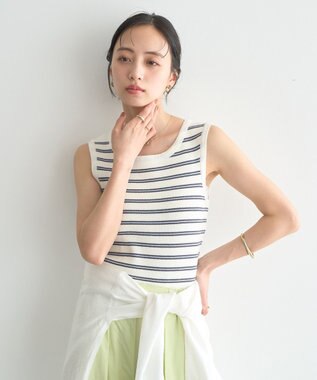 earth music&ecology ニットタンクトップ Ivory