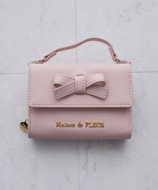 Maison de FLEUR ハンドル付きリボンウォレット