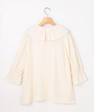 組曲 【先行予約】【WEB限定】シアーリンクルクロス フリル襟ブラウス エクリュ系