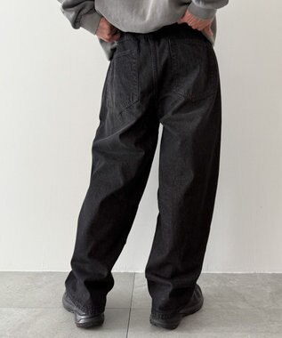 WEGO バレルレッグデニムパンツ デニムブラック