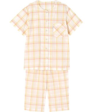 ワコール／睡眠科学 パジャマ 5分袖 半袖 7分丈 綿混(本体) 上下セット 前開き レディース YDT142 睡眠科学／ワコール