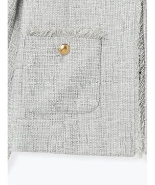 Te chichi 【セレモニーアイテム】ツイードノーカラージャケット グレー