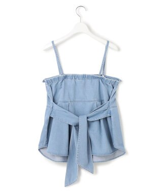 23区 【洗える】ライトダンガリー ビスチェ ライトインディゴ