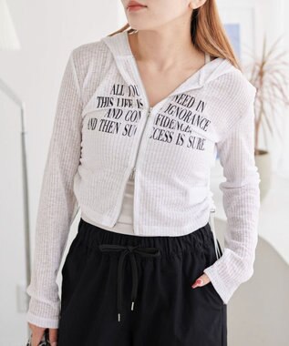 WEGO グラフィックシアーリブパーカー